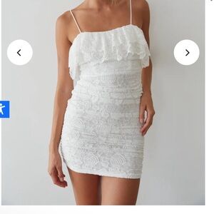 American Threads White Mini Dress